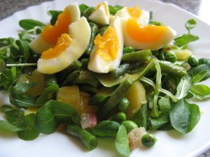 salát s gril. zeleninou a vajíčkem